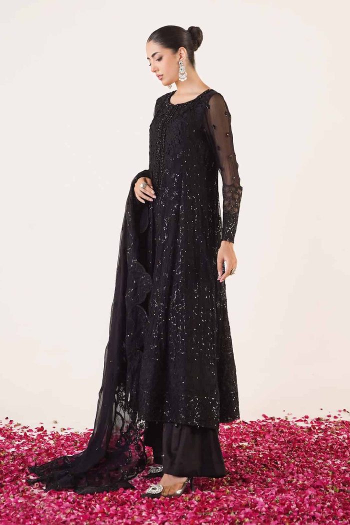Maria B Embroidered Chiffon Suit | SF-EA24-12 - Image 4