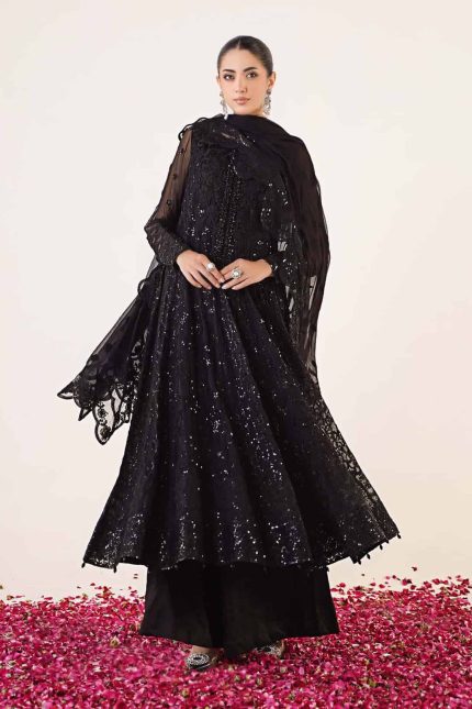 Maria B Embroidered Chiffon Suit | SF-EA24-12