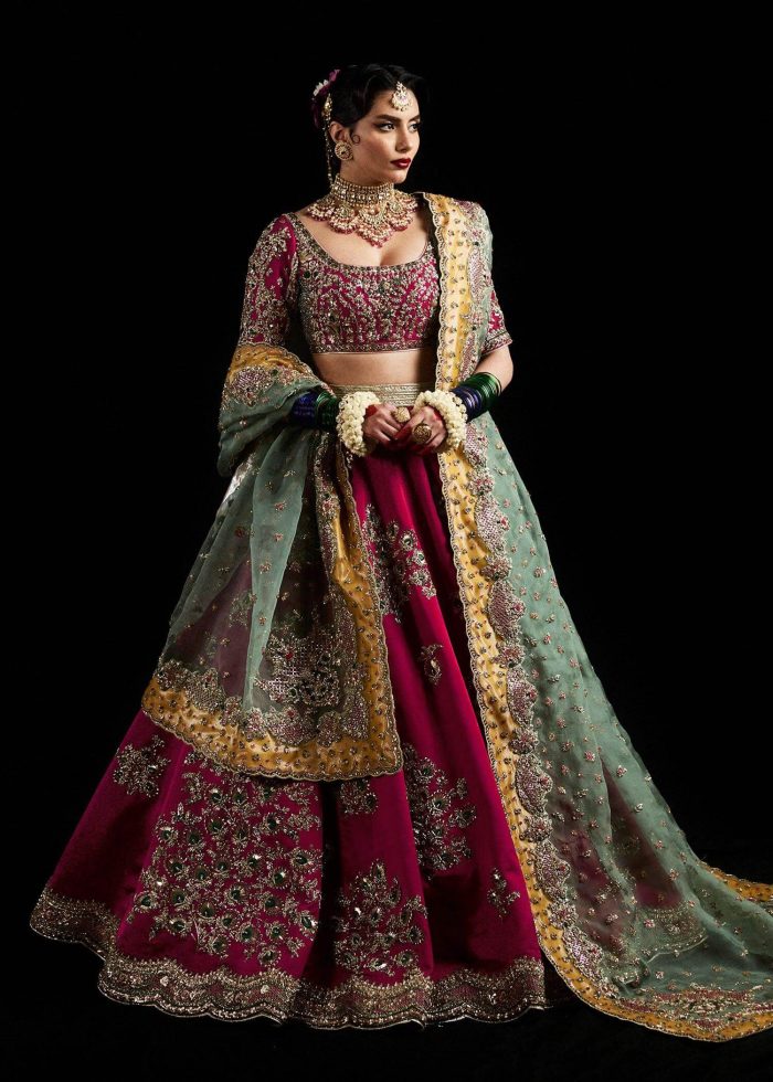 Hussain Rehar Bridal Lehanga – Luxury Designer Ethnic Wear for Weddings & Festive Occasions | - Image 3