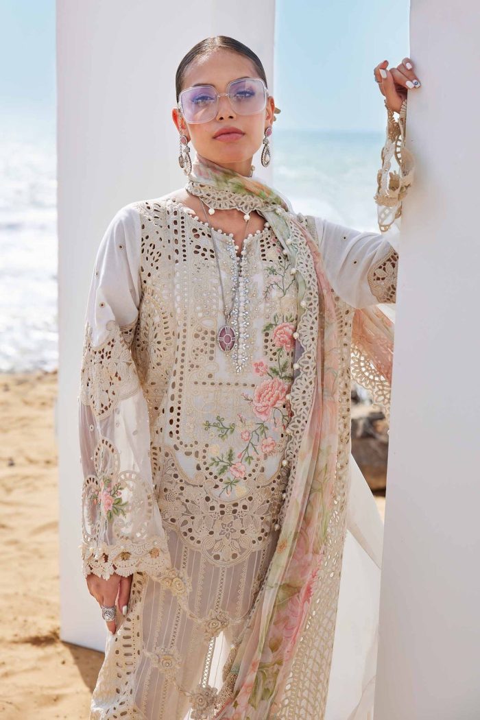 Maria B Luxury Lawn EL-07 - Image 4